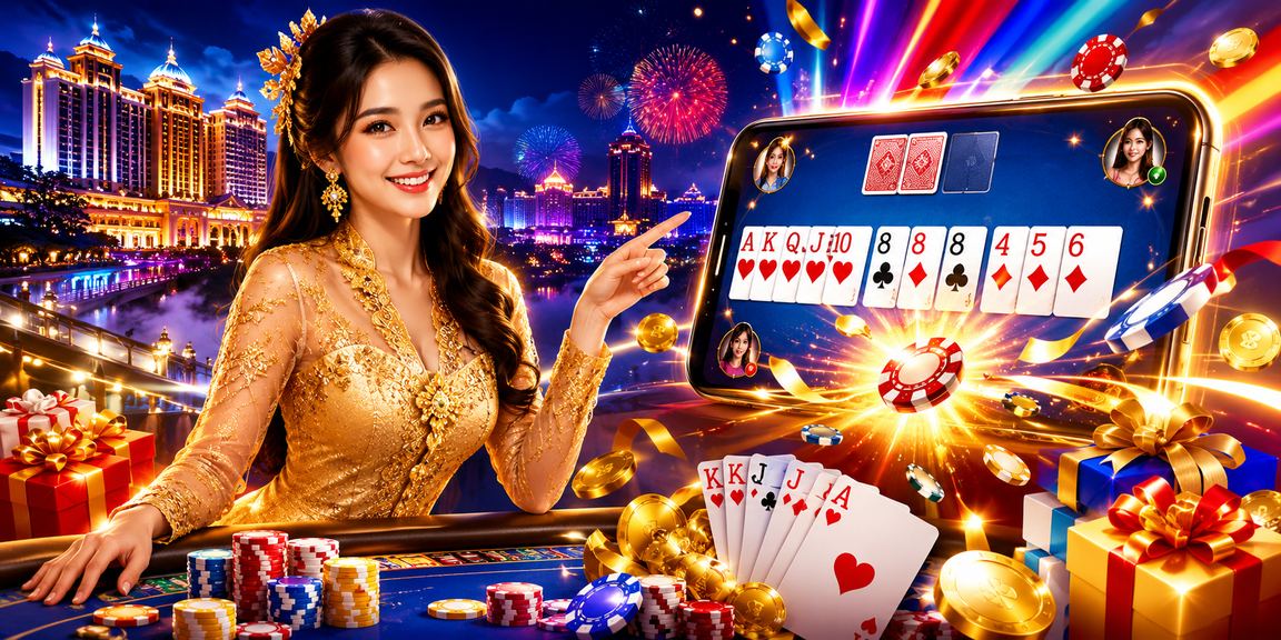 Suasana permainan rummy di Genting Highlands dengan pakaian kebaya yang elegan dan penuh budaya