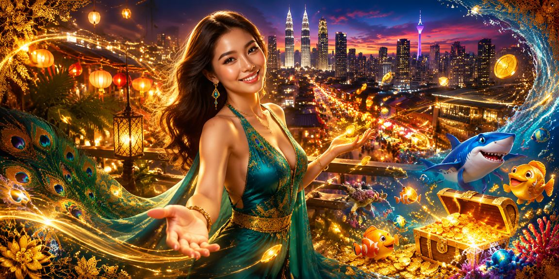 Permainan tembak ikan bergaya batik Kuala Lumpur yang meriah